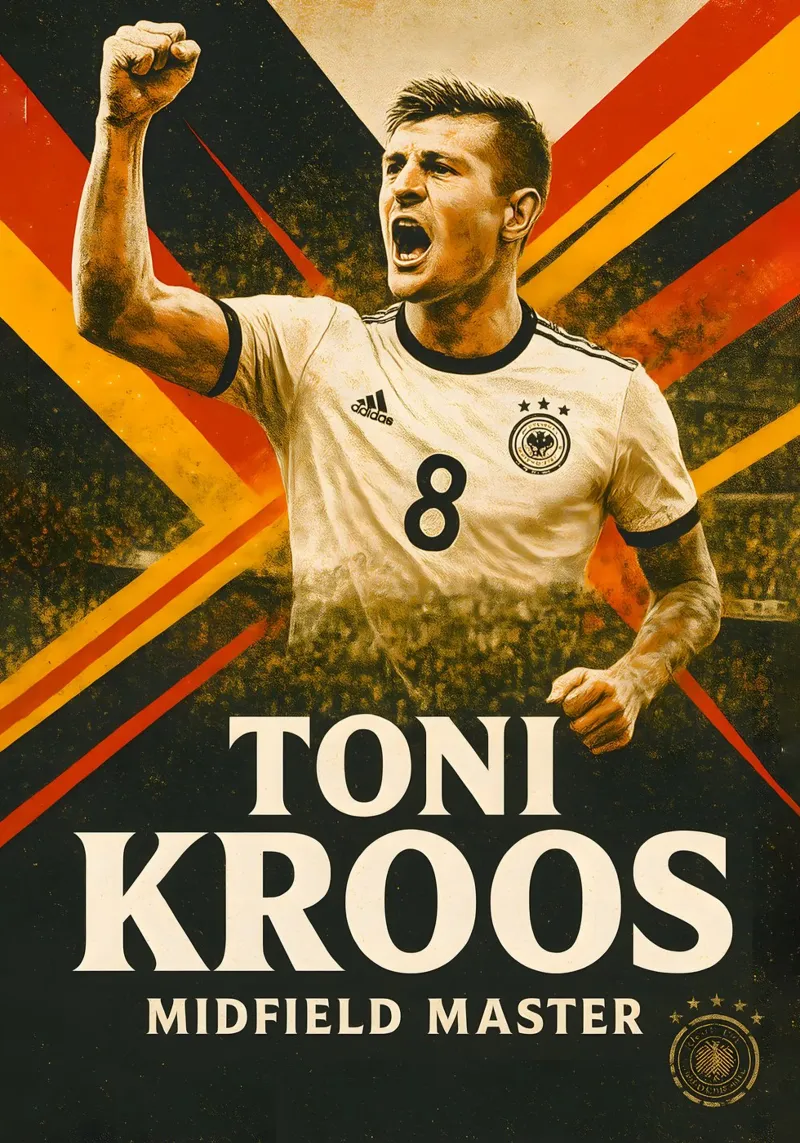 Toni Kroos poster con telaio in plastica da Cyberpunk Canvas
