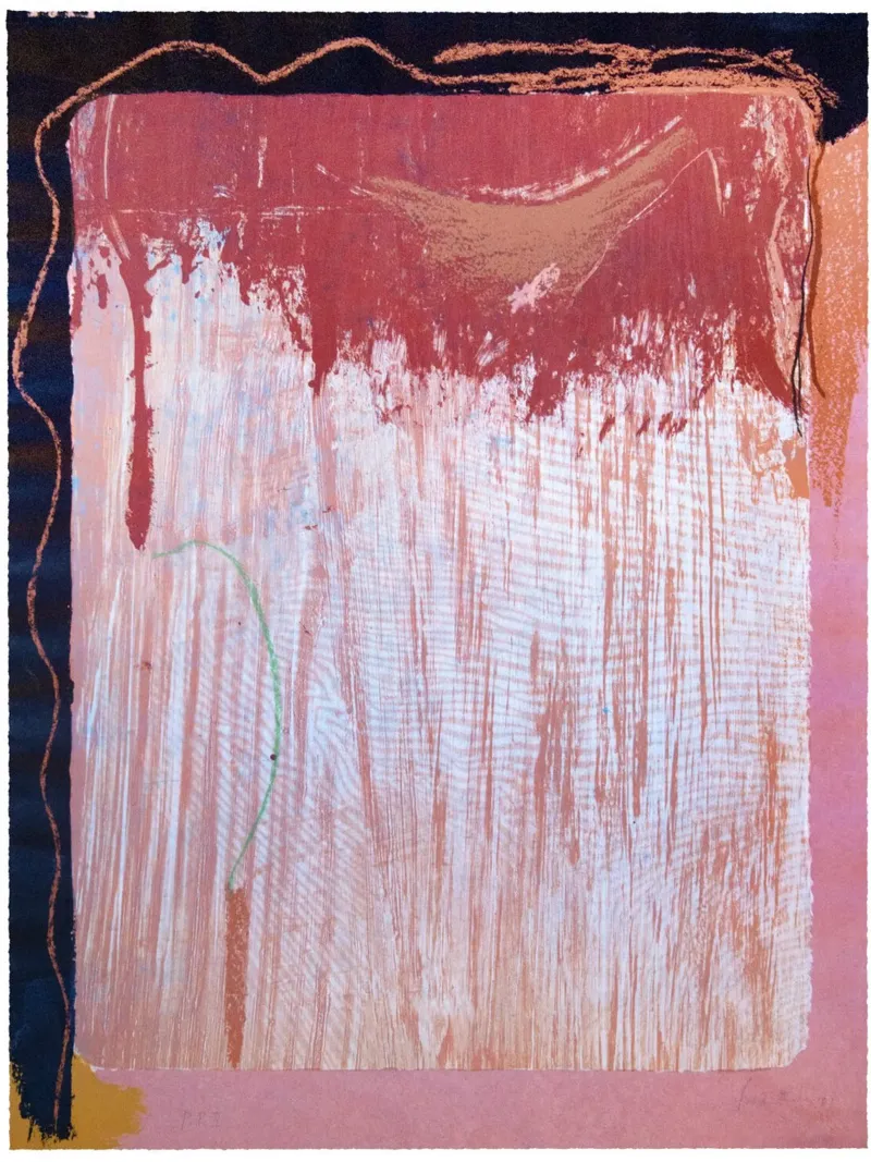 Segno tribale di Helen Frankenthaler poster con telaio in legno da The Dillart