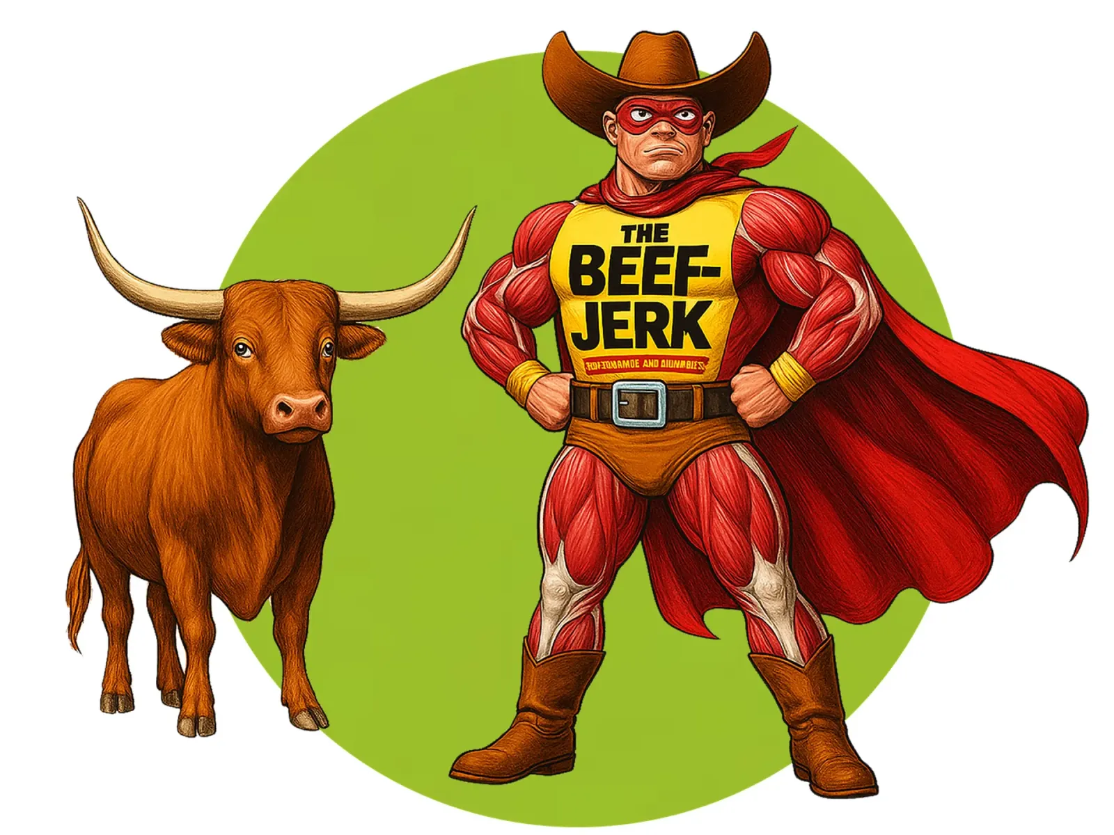 THE BEEF JERK tela con Cornice a cassetta da Vintage Van Gogh