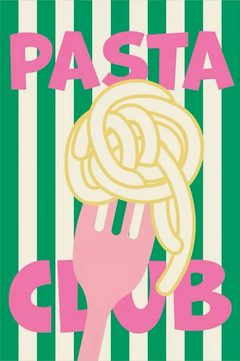 pasta club canvas met Baklijst van sophiaz