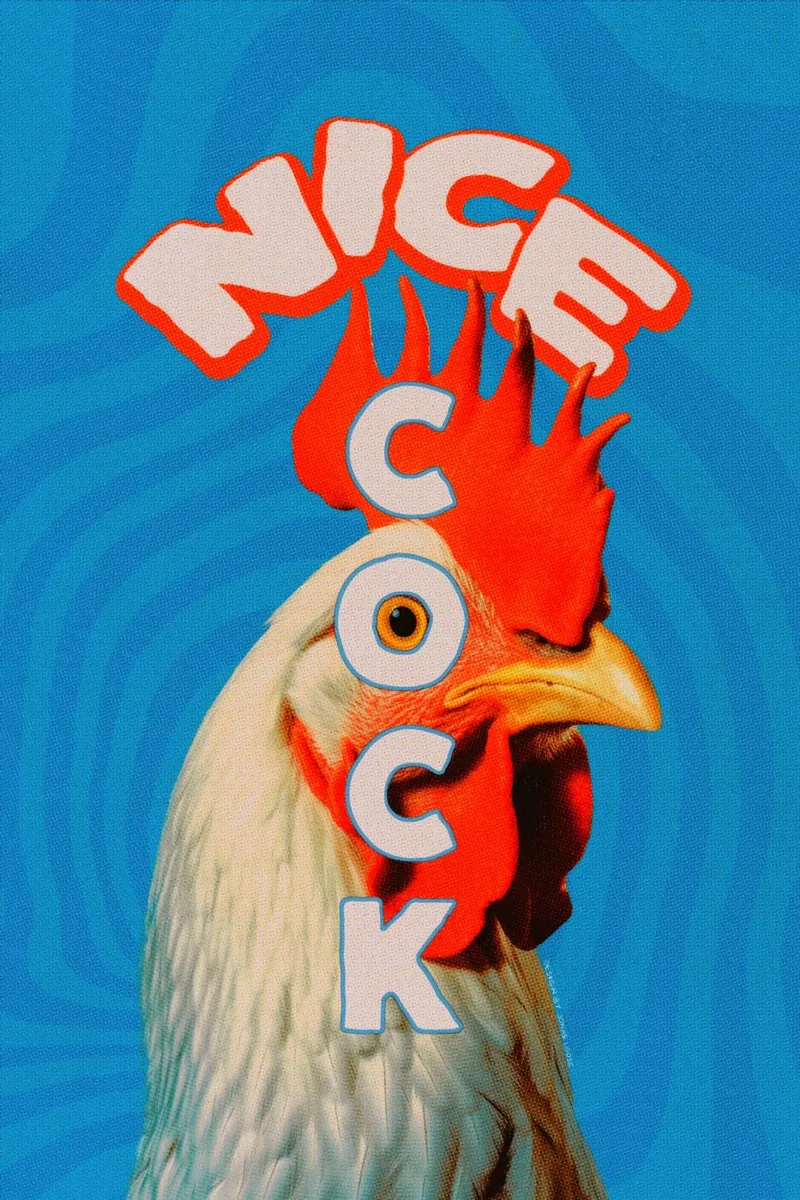 Nice Cock poster con telaio in plastica da Jonas Loose