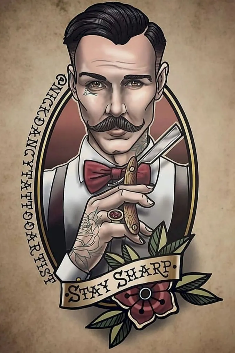 stay sharp poster con marco de madera de jasnet