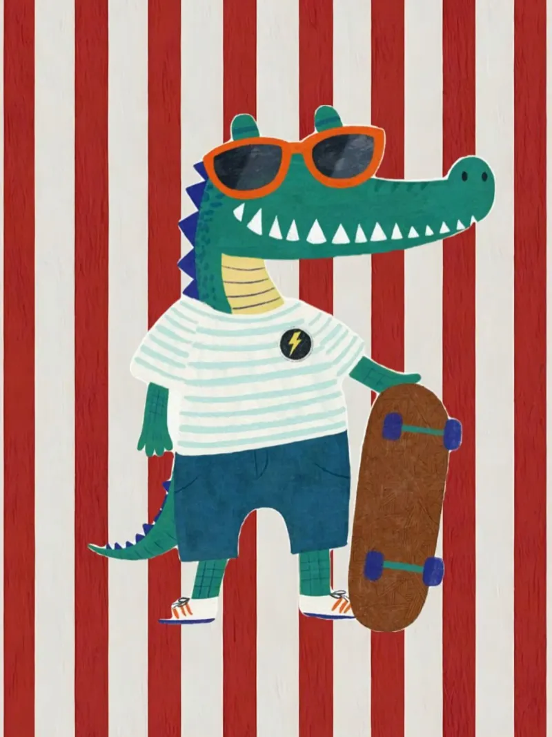 naughty crocodile poster de vicgaler
