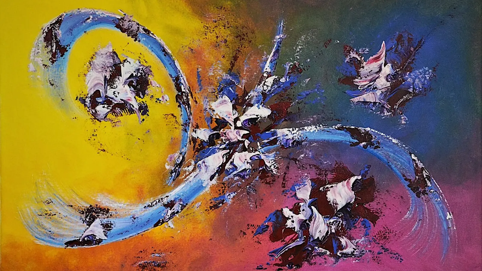 Large size 2. poster con telaio in alluminio da Thierry Vobmann Abstract painting