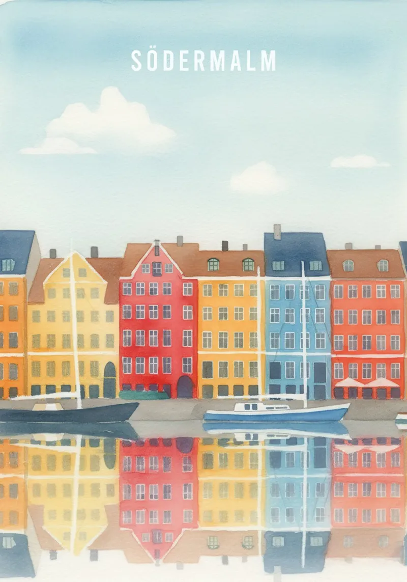 Södermalm Stockholm poster da Attaboy Dsgn