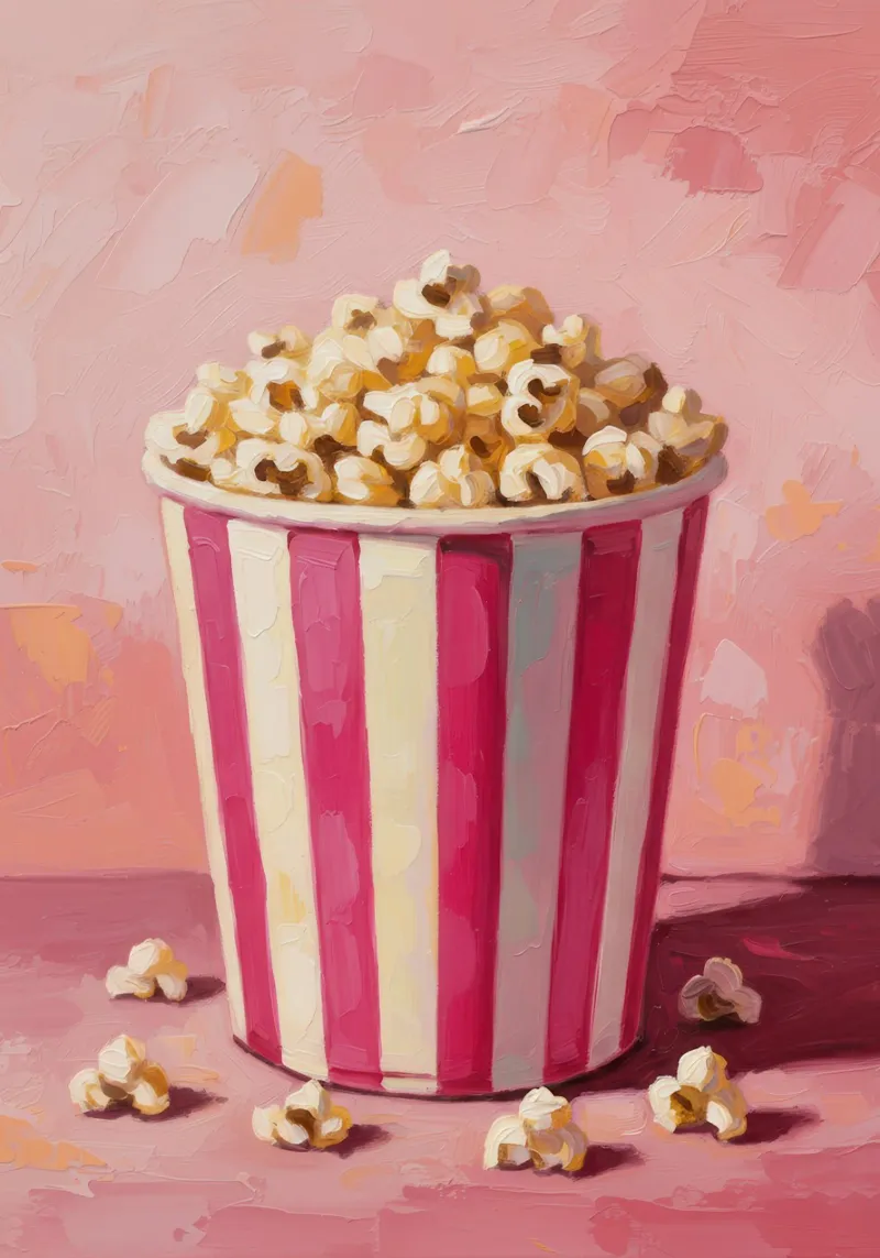 Popcorn Painting poster con telaio in plastica da Attaboy Dsgn