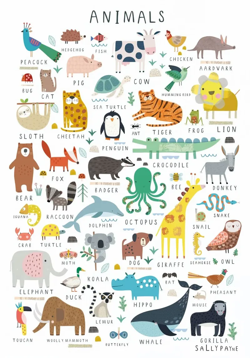 animals symbolism tela con Cornice a cassetta da willife