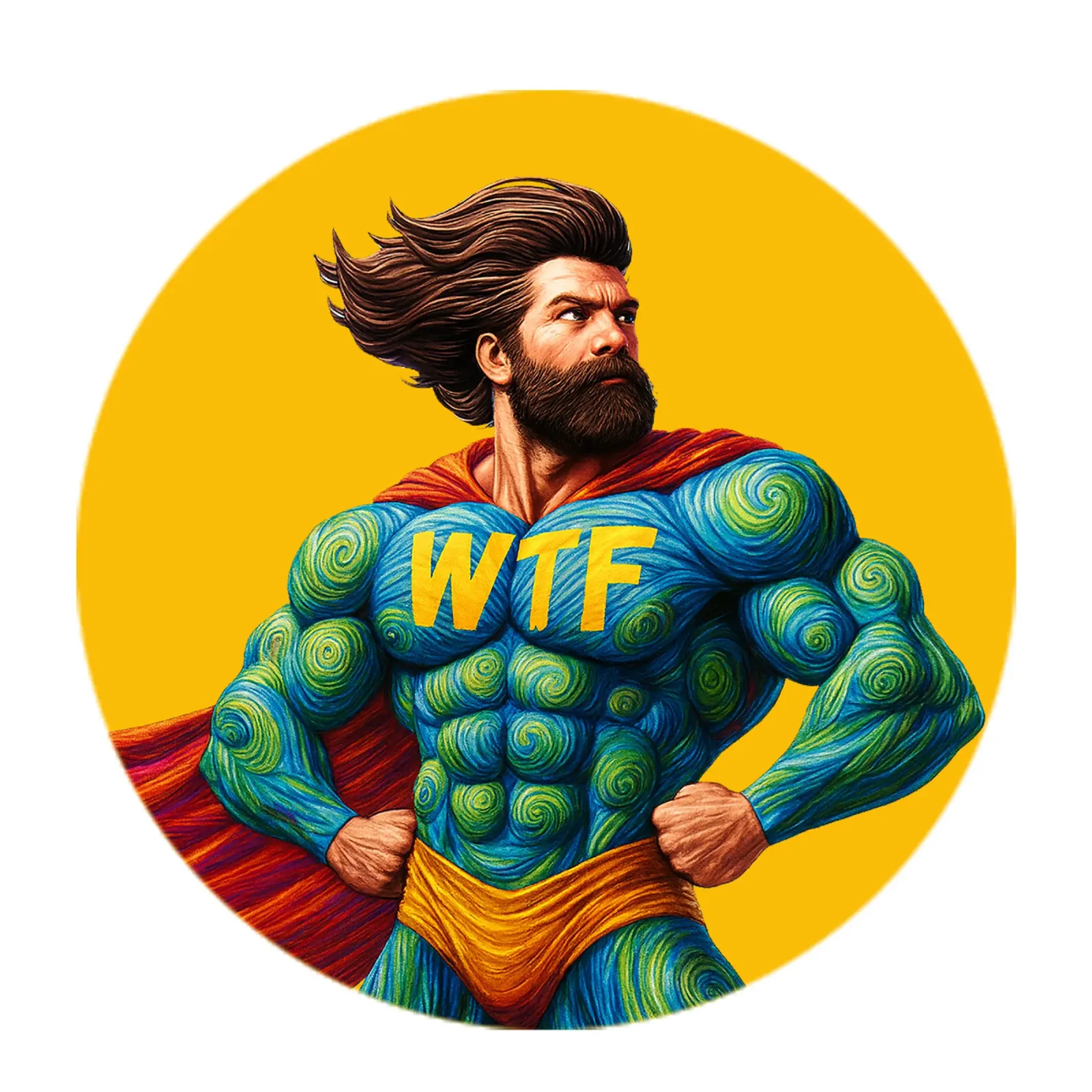 WTF MAN poster da Vintage Van Gogh