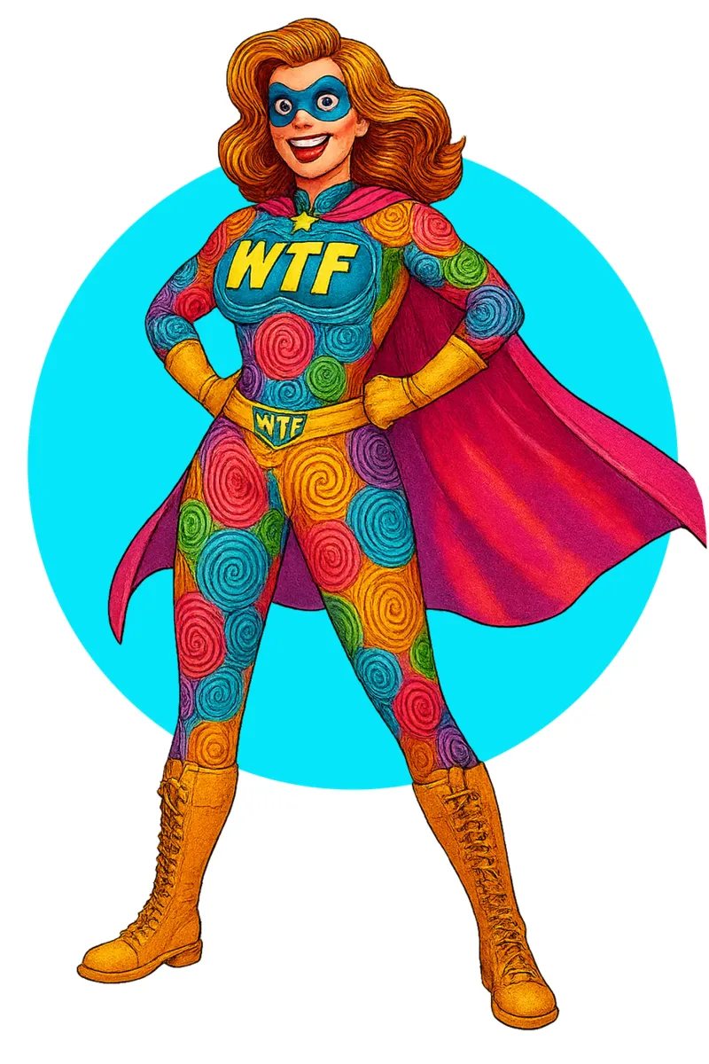 WTF WOMAN tela con Cornice a cassetta da Vintage Van Gogh