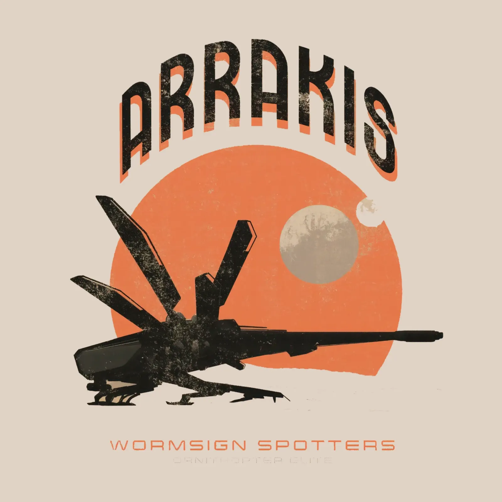 Avvistatori di segni di vermi di Arrakis poster con telaio in alluminio da Bone Studio