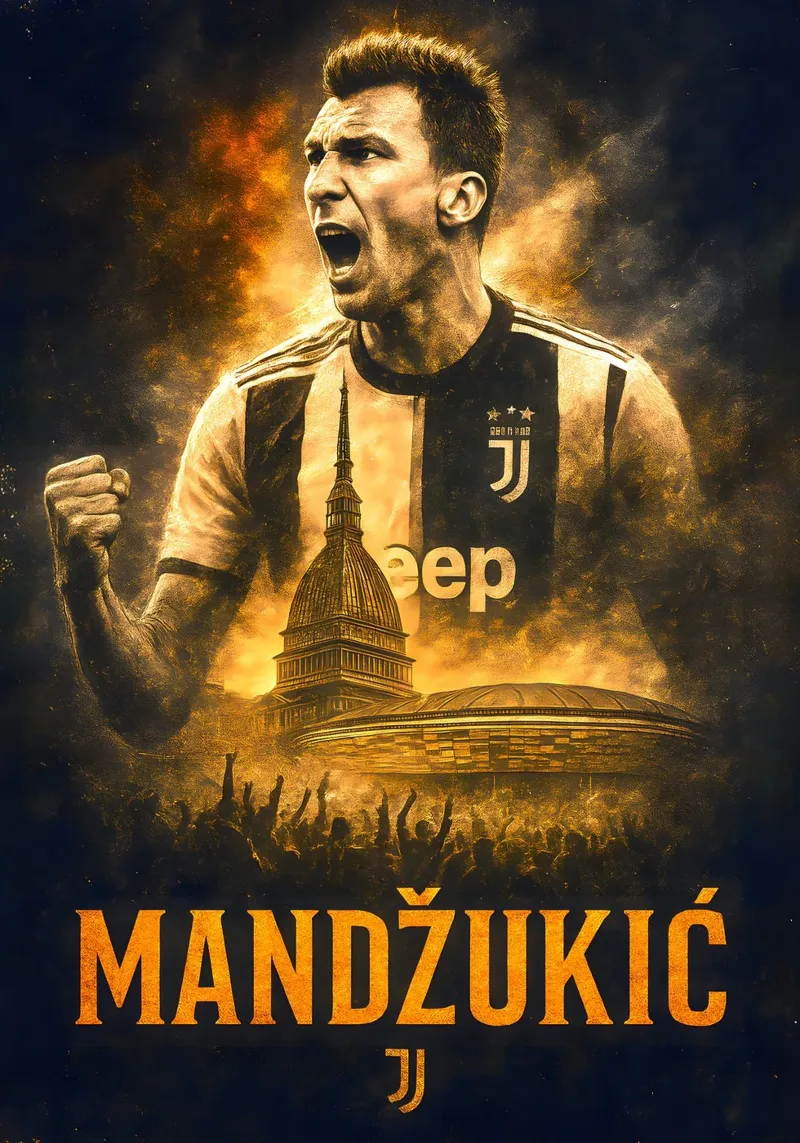 Mario Mandzukic poster da Cyberpunk Canvas