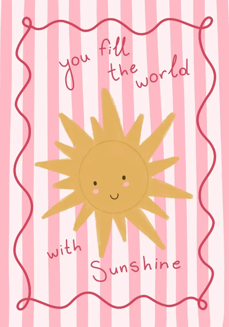 You Fill the World with Sunshine Art Print canvas with Floater frame by vintagepod