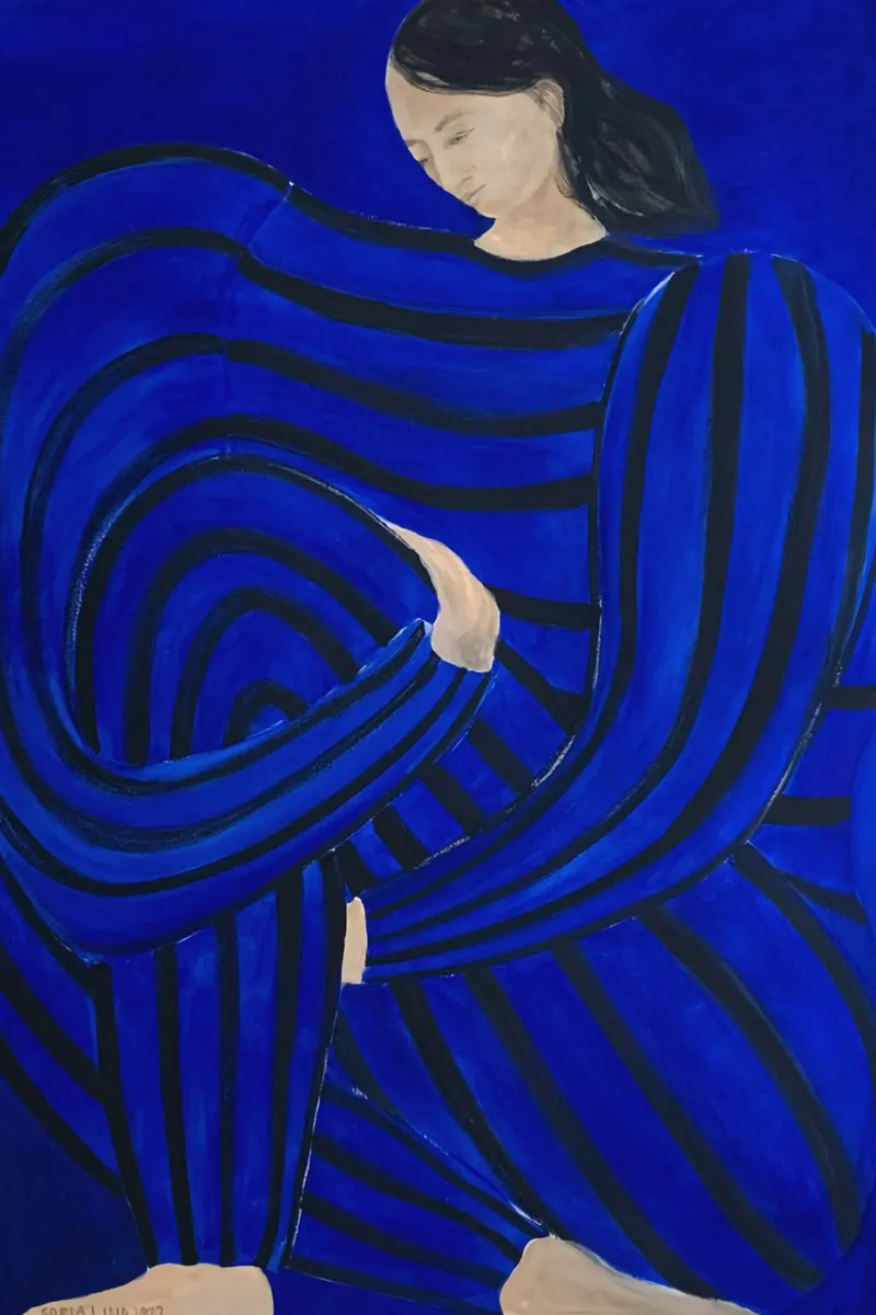 Il blu oltremare poster con telaio in plastica da Serrano Shop