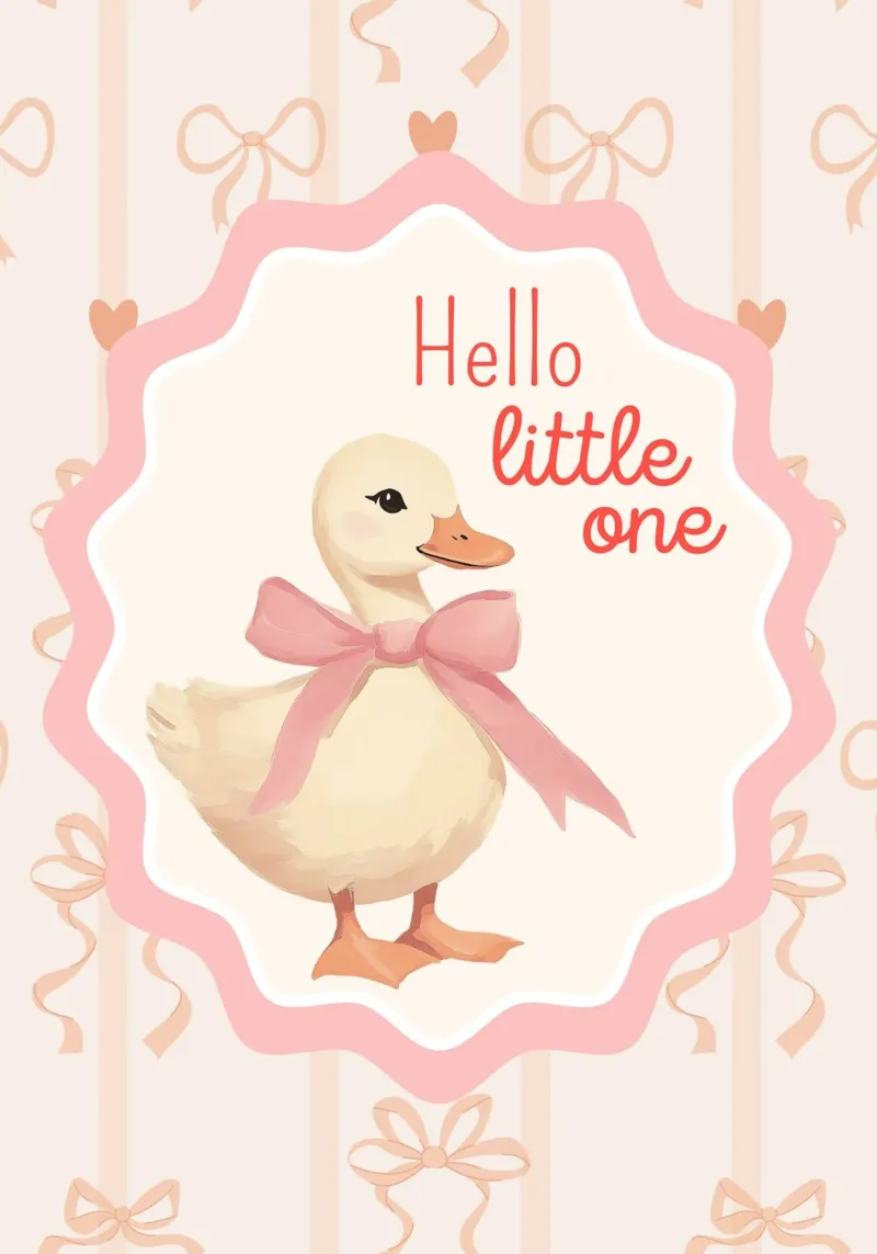 "Stampa d'arte per bambini "Hello Little One poster con telaio in plastica da vintagepod