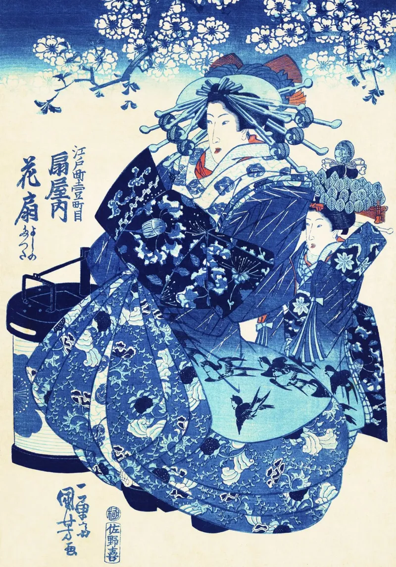 Ogiya uchi Hanaogi di Utagawa Kuniyoshi poster da Venus Art