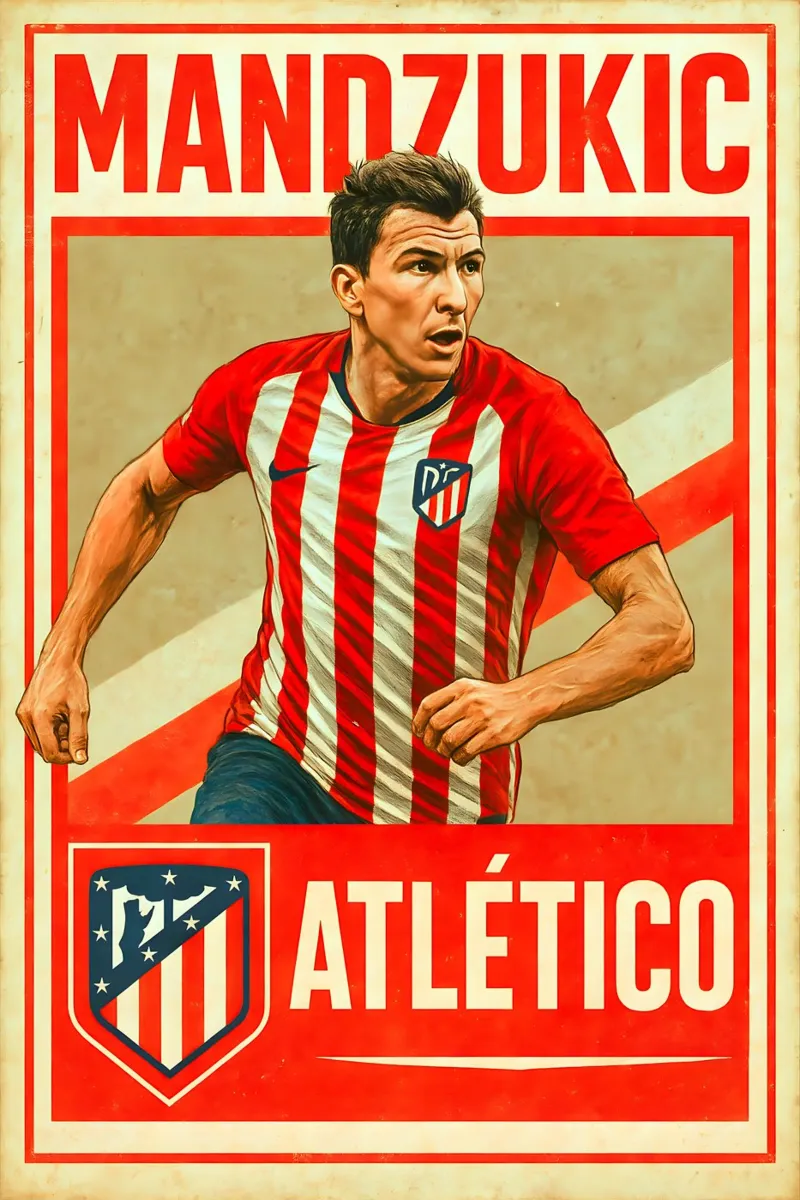 Mario Mandzukic canvas met Baklijst van Cyberpunk Canvas
