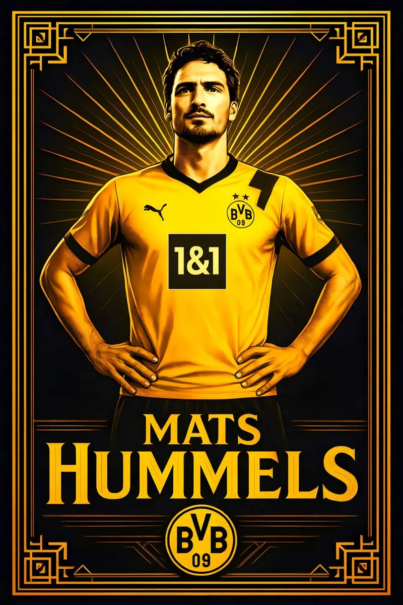 Mats Hummels canvas met Baklijst van Cyberpunk Canvas