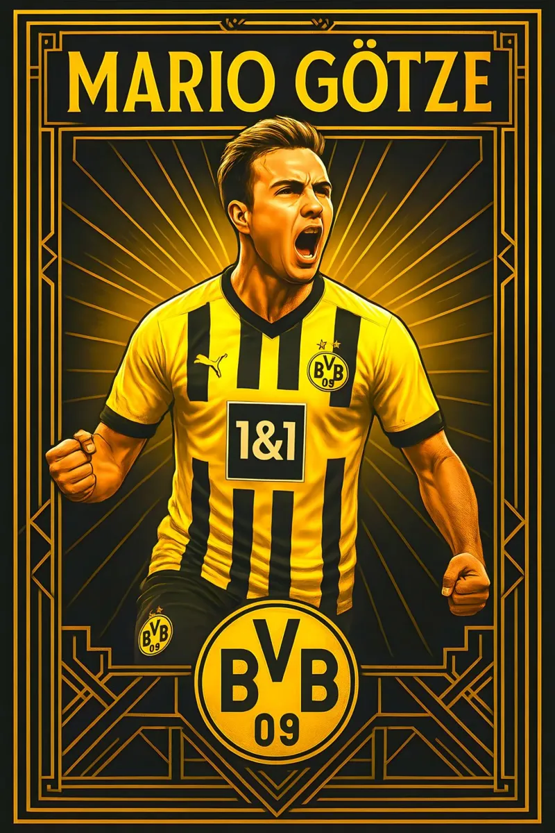 Mario Gotze poster da Cyberpunk Canvas