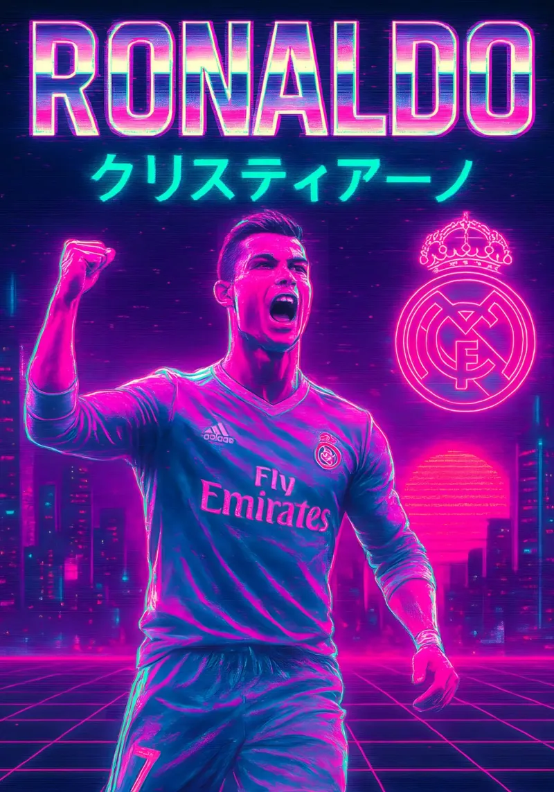 Cristiano Ronaldo poster da Cyberpunk Canvas