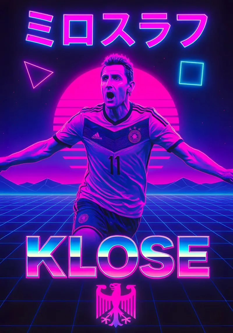 Miroslav Klose poster da Cyberpunk Canvas