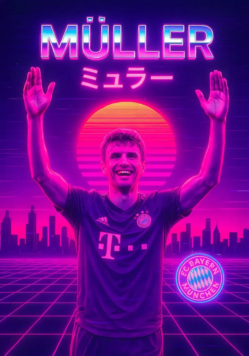 Thomas Muller poster da Cyberpunk Canvas