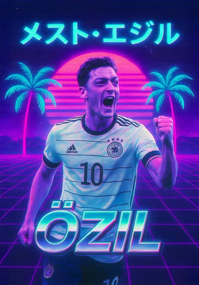Mesut Ozil poster da Cyberpunk Canvas