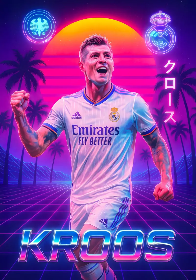 Toni Kroos poster da Cyberpunk Canvas