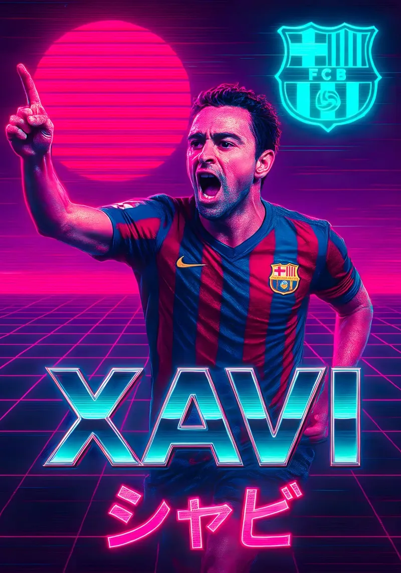 Xavi Hernandez poster da Cyberpunk Canvas