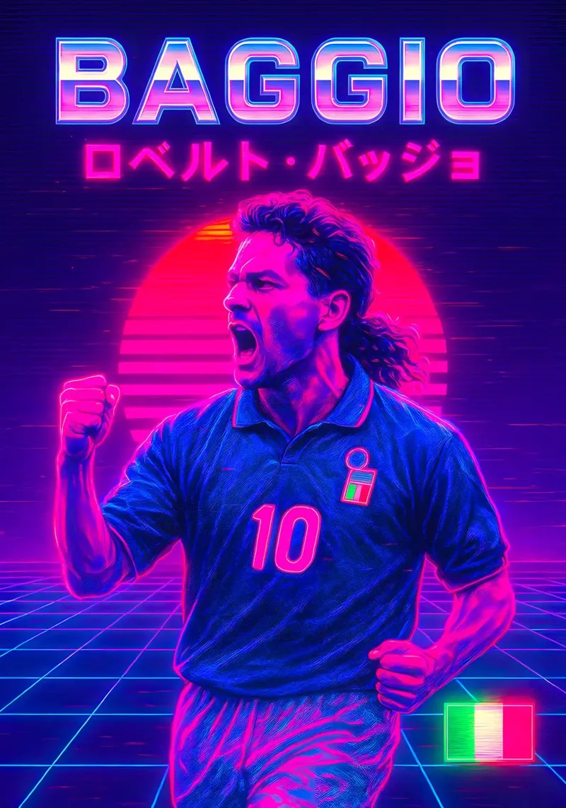 Roberto Baggio poster da Cyberpunk Canvas