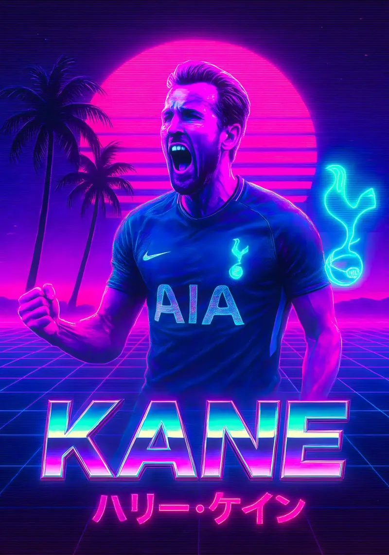 Harry Kane poster da Cyberpunk Canvas