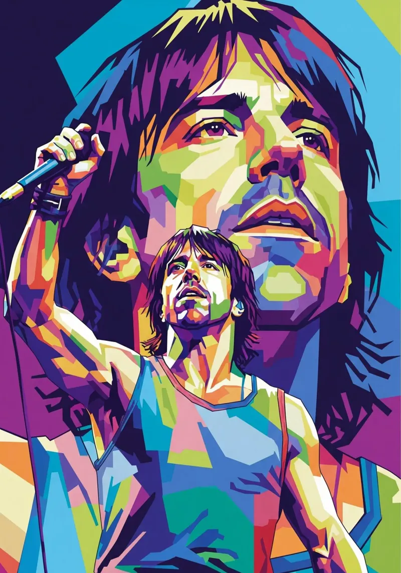 Anthony Kiedis - cantante dei Red Hot Chilli Pepper poster da Hantamrata