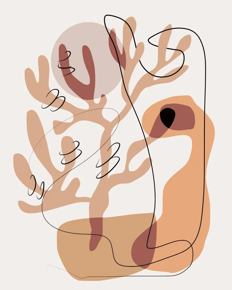 Beige corallo 03 poster da Little Dean