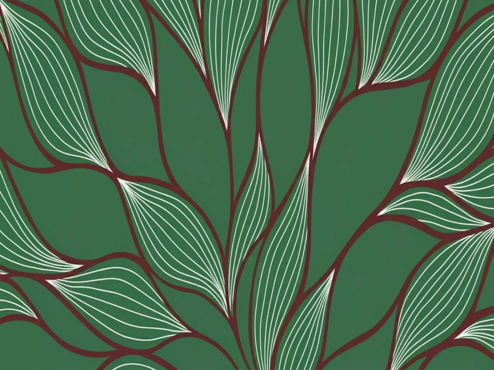 Botanische Eleganz: Ein üppiger Wandteppich in sattem Grün Leinwand mit Schattenfugenrahmen von Artistic-shop