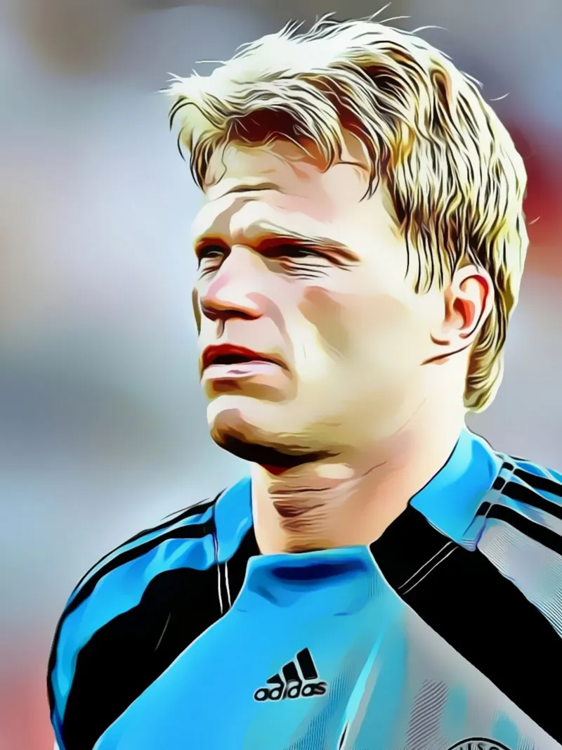 Oliver Kahn Leinwand mit Schattenfugenrahmen von dark eagle