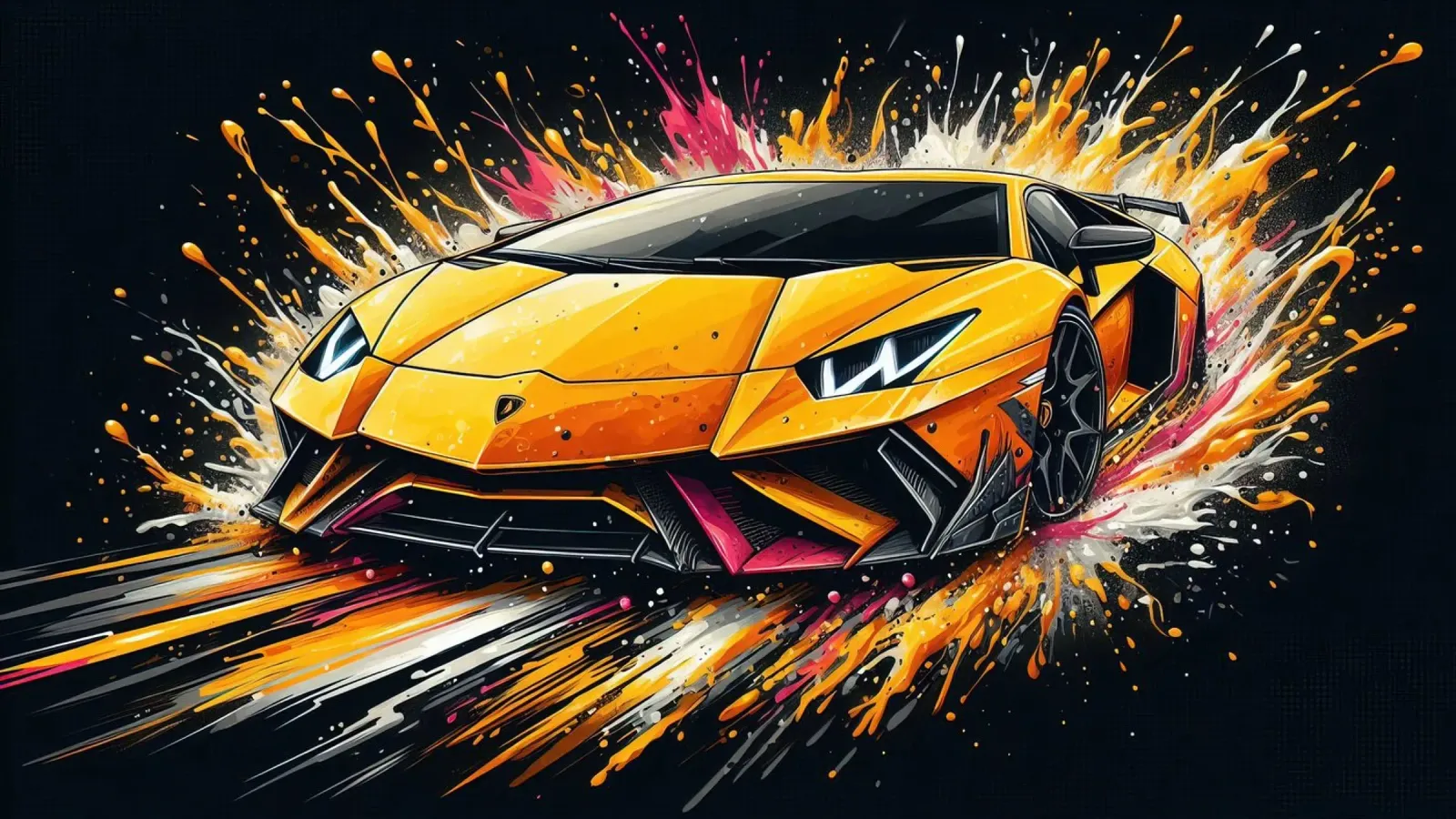 Auto sportiva con acquerelli poster da 🥝 KIWI STORE