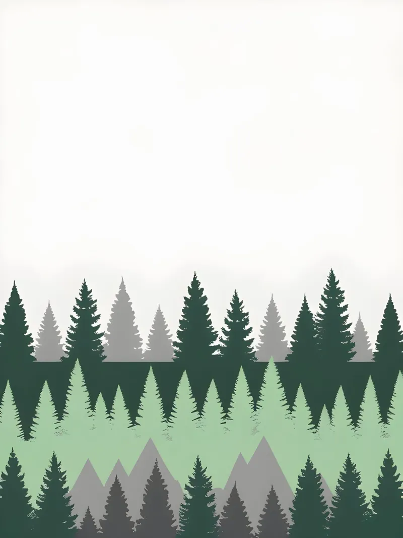 Foresta astratta poster con telaio in legno da The Green Room