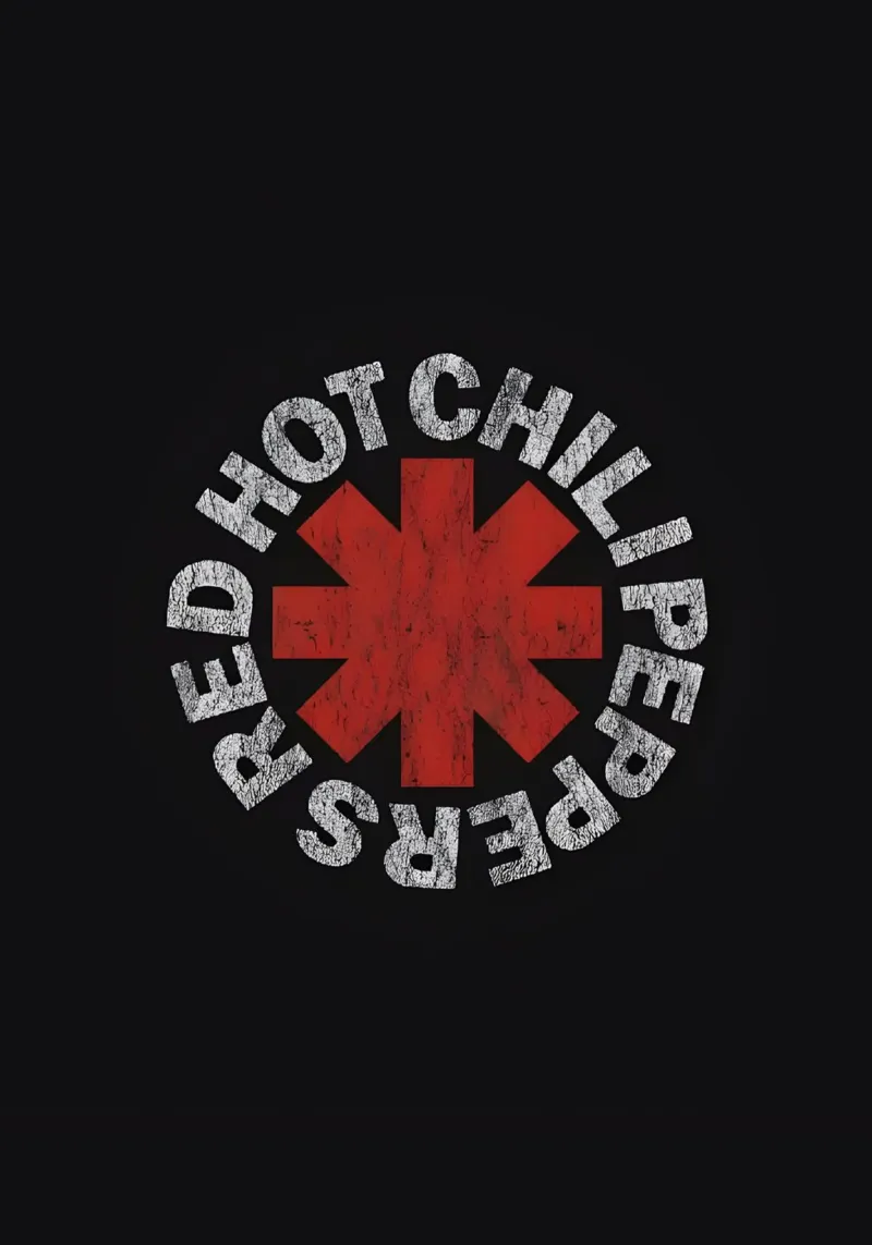 Red Hot Chili Peppers poster con telaio in alluminio da Low poly art