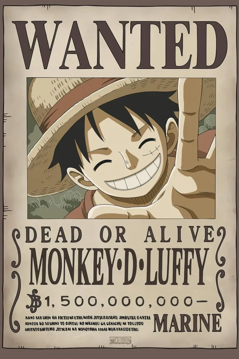 One Piece Luffy canvas with Floater frame by bernar shop