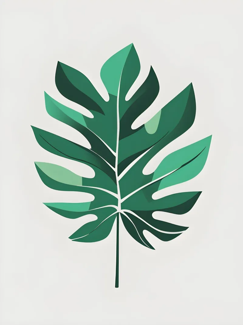 Tropical Leaf Abstract canvas with Floater frame by The Green Room