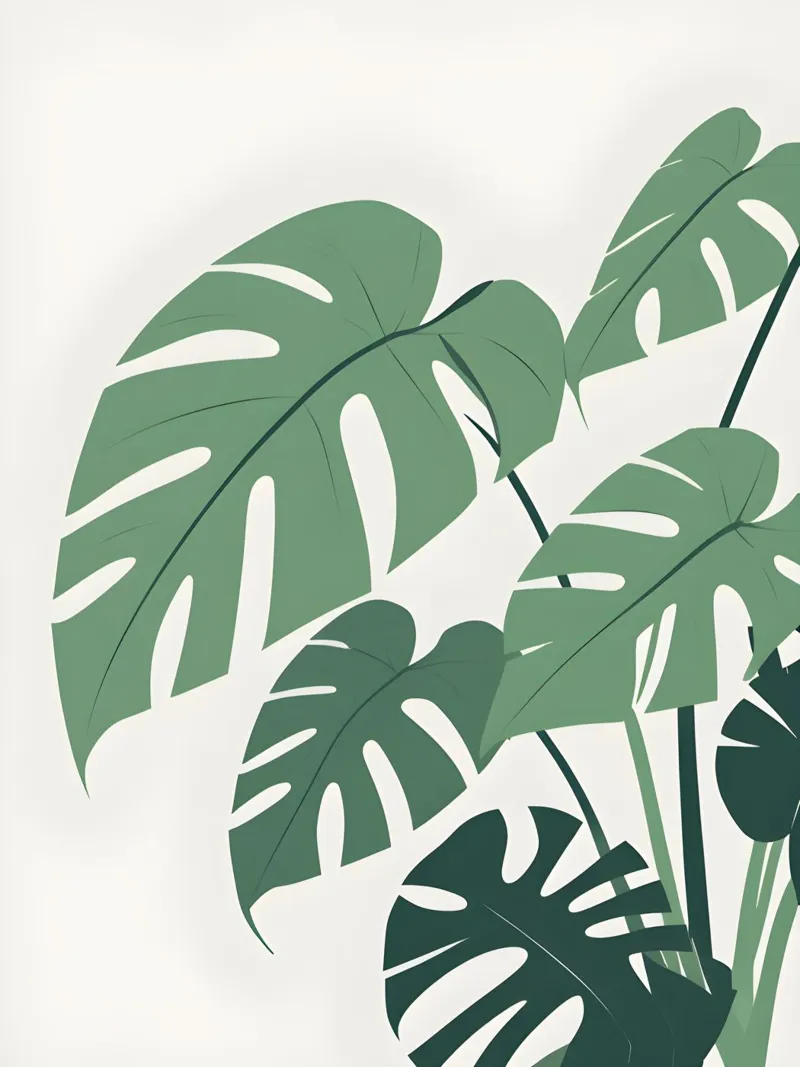 Spaltblättriger Philodendron Leinwand mit Schattenfugenrahmen von The Green Room