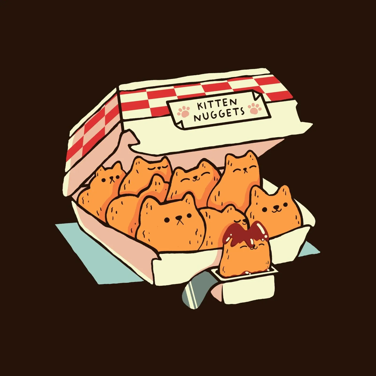 Kitten Nuggets Fast Food Cat pellicola backlit da Tobe Fonseca