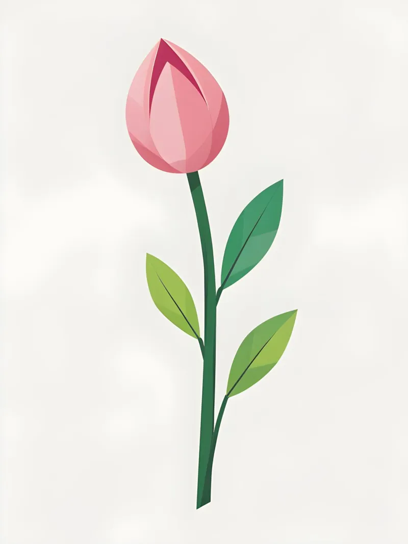 Spring Bud canvas with Floater frame by The Green Room