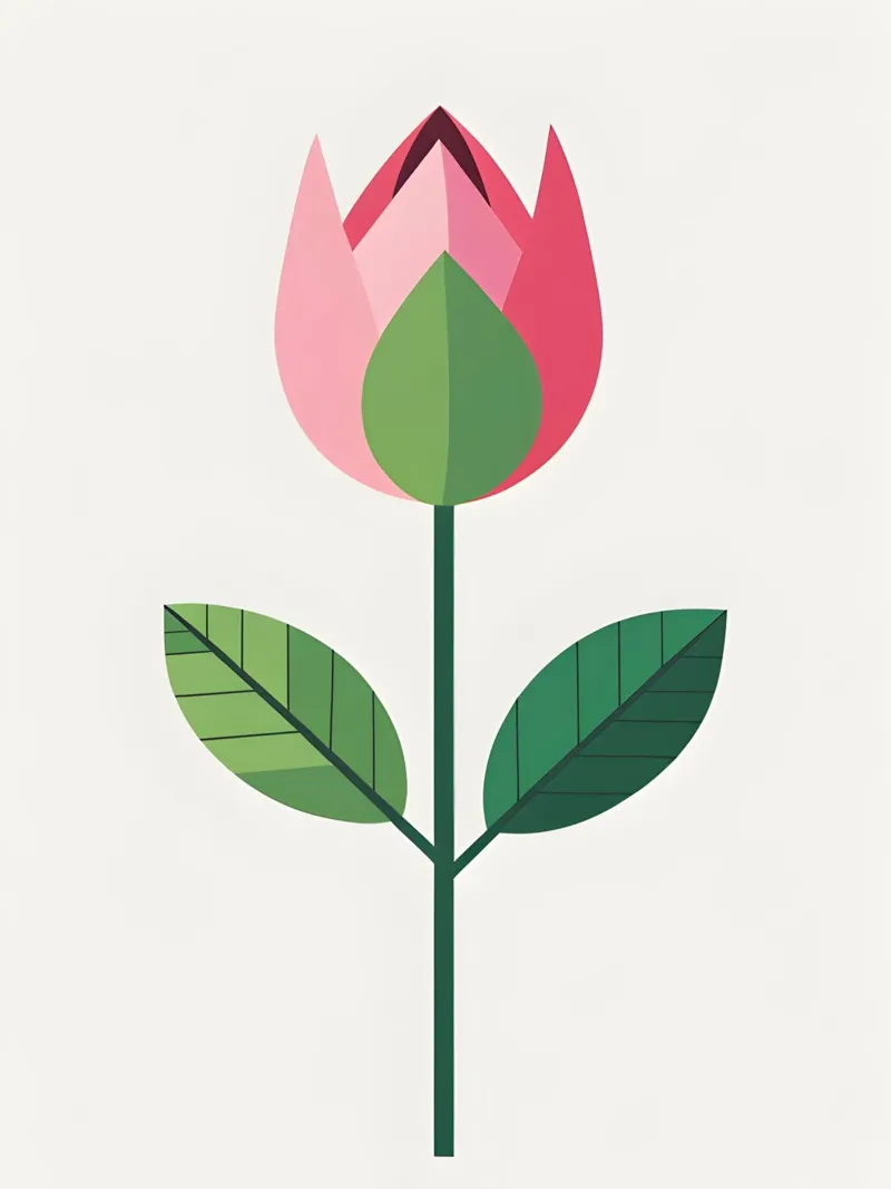 Spring Bud canvas with Floater frame by The Green Room