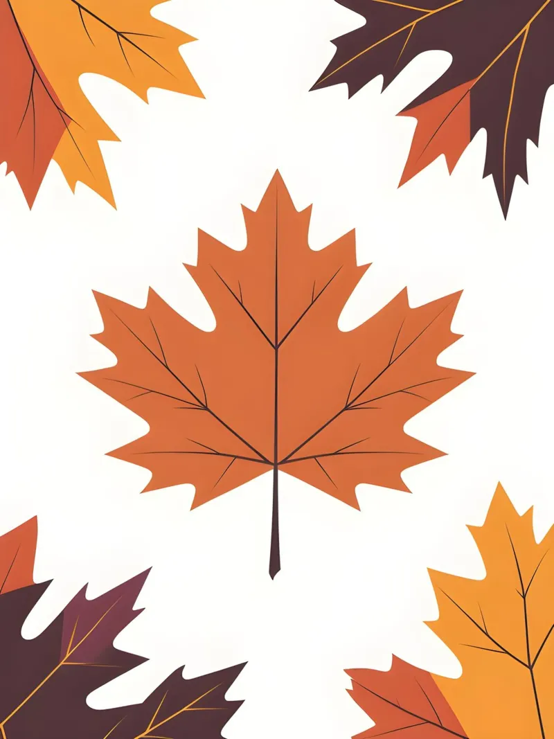 Autumn Maple Leaf canvas with Floater frame by The Green Room