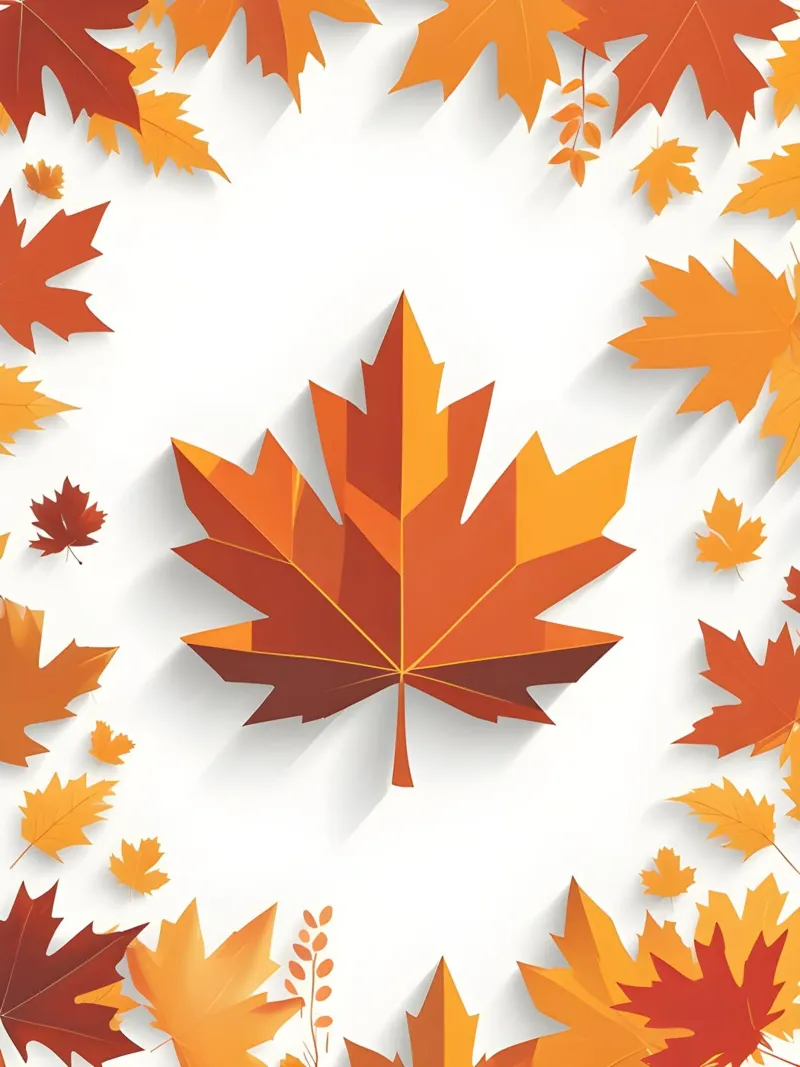 Autumn Maple Leaf canvas with Floater frame by The Green Room