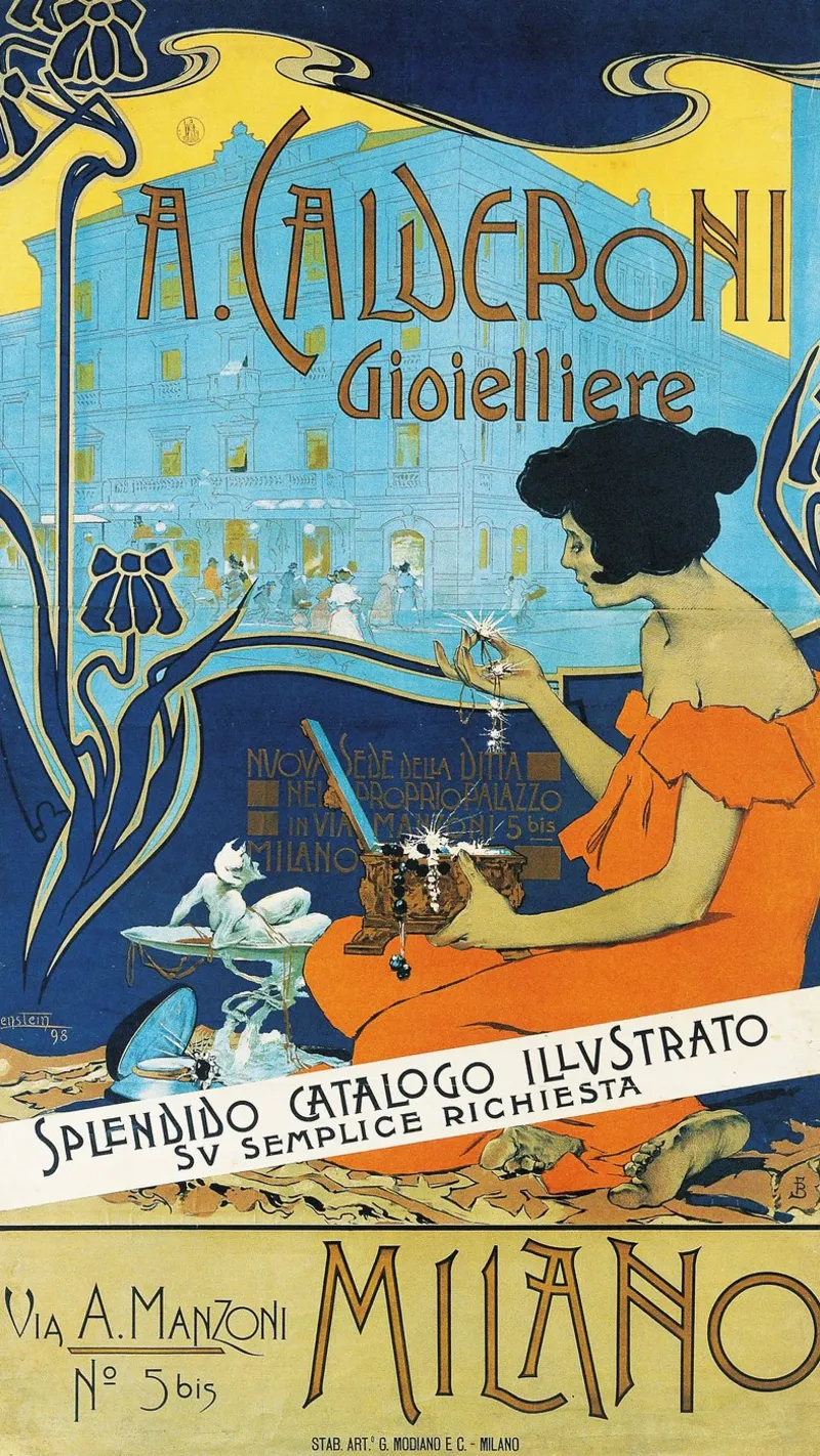 A. Calderoni Gioielliere – Adolf Hohenstein poster da Venus Art