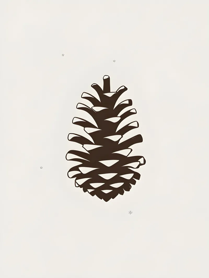 Pigna invernale poster con telaio in legno da The Green Room