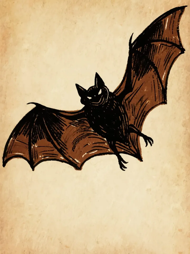 Pipistrello poster con telaio in plastica da knowledge