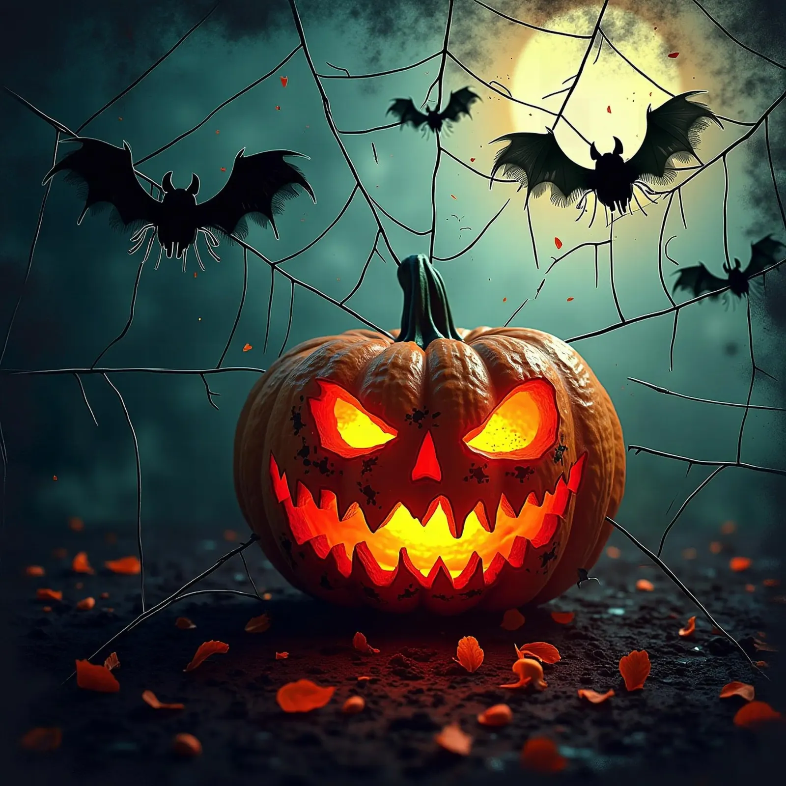 Halloween_3 tela con Cornice a cassetta da Fantasie & Mystikwelten by LK
