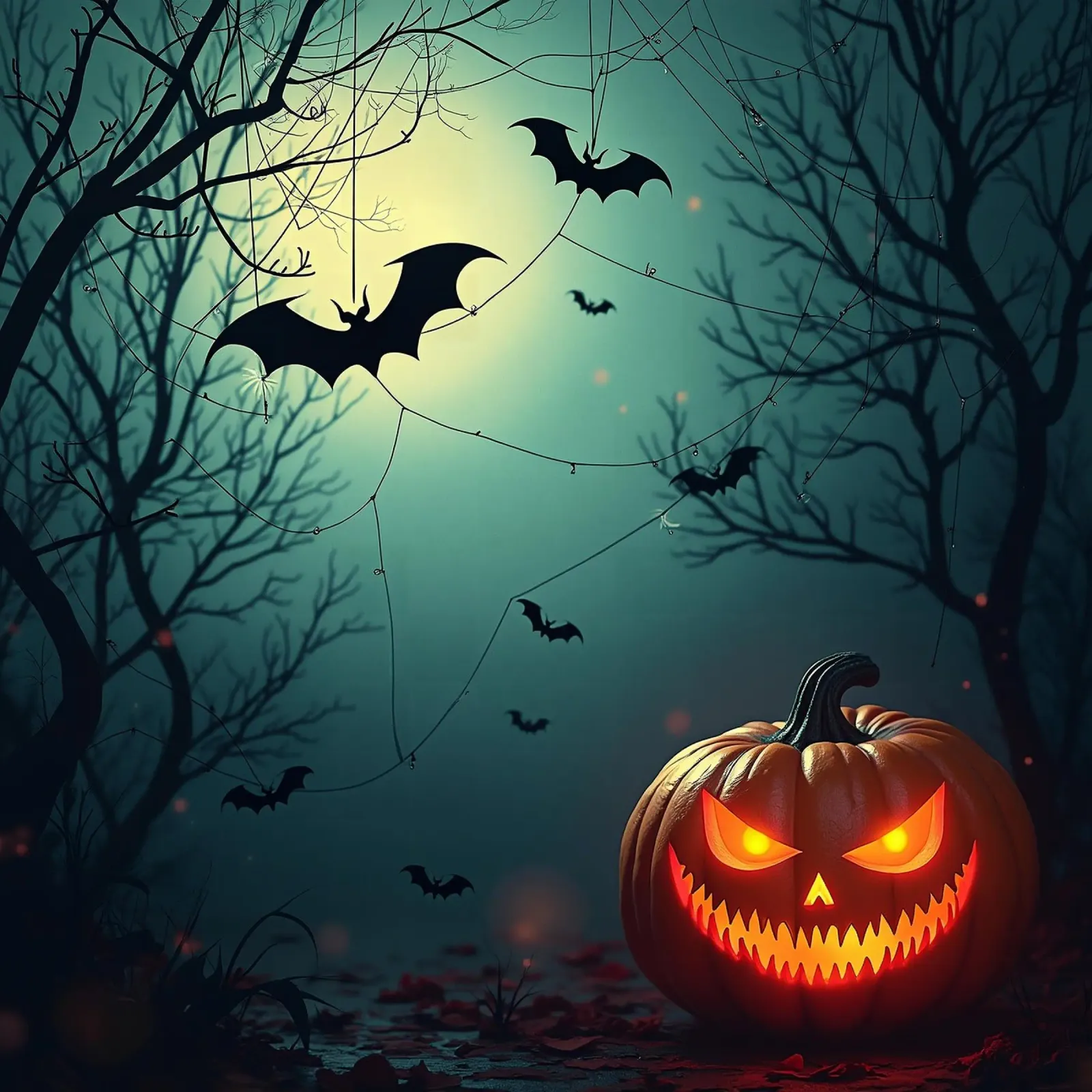 Halloween_5 tela con Cornice a cassetta da Fantasie & Mystikwelten by LK